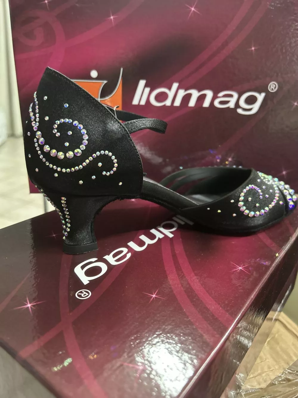 lidmag raso nero l10 con strass