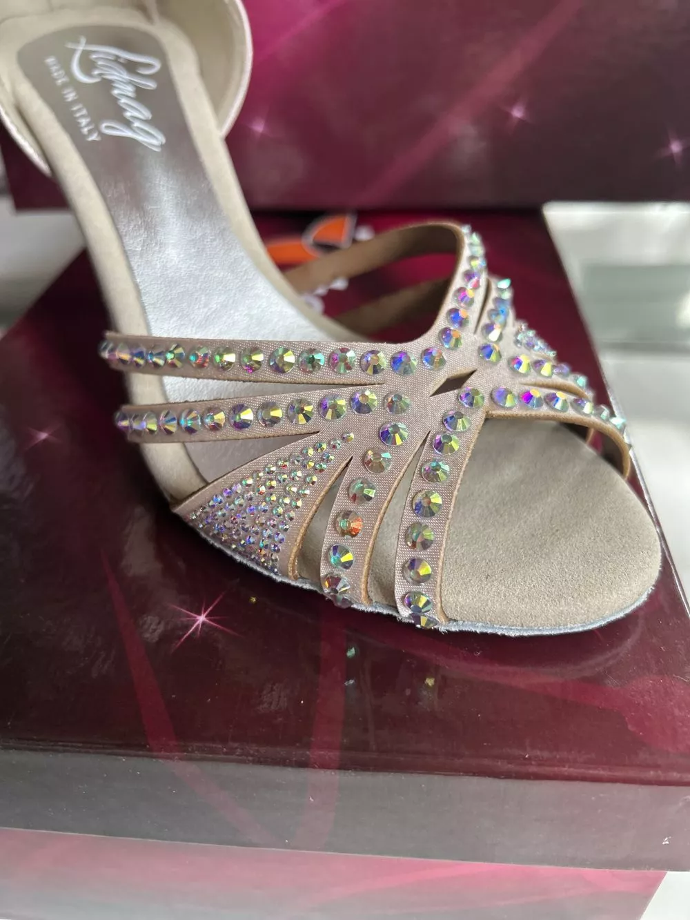 Scarpe da ballo latino e caraibico LIDMAG con strass